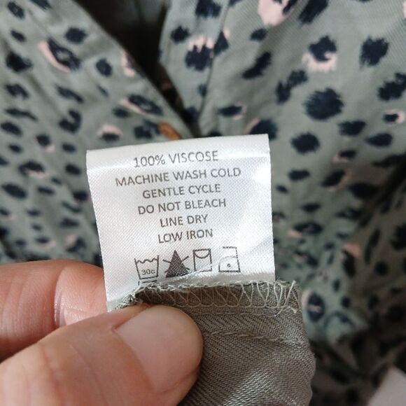 Mud Pie Animal Print Tiered Lomg Sleeve Mini Dress - Picture 8 of 11